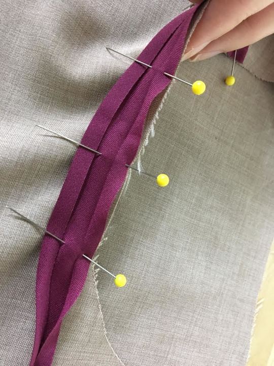 Sewing Tip: Pin Fabric Layers Perpendicular To The Fabric Edge(s) Instead  Of Parallel. - Doina Alexei