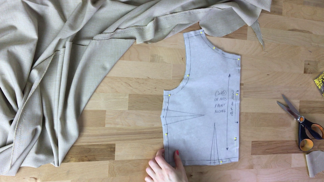 Video Tutorial: Cutting A Blouse Pattern On Fold And Transferring