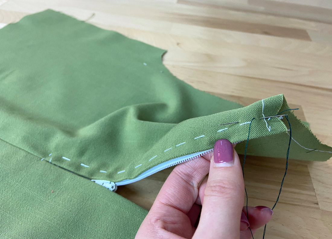 Two Techniques For Sewing Hand Stitched Zipper Applications - Doina Alexei